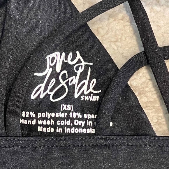 Joues De Sable X REVOLVE Swim Megan Bikini Top in Black Women's Size XS NWT - Picture 7 of 8